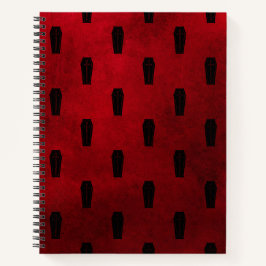 Red Coffins Gothic Sketch Notitieboek