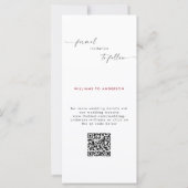 Red Collage B/W Photo Long Wedding Save the Date (Achterkant)