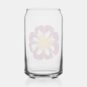 Red Collarette Dahlia Bloom Blikvorm Glas (Achterkant)