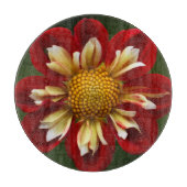 Red Collarette Dahlia Floral Snijplank (Voorkant)