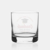 Red College Afstuderen Gepersonaliseerde Afstudere Whisky Glas (Achterkant)