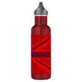 Red Color Background Britse Union Jack past Waterfles (Rechts)