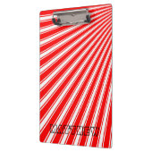 Red Color Stripe Funky Patroon Klembord (Links)