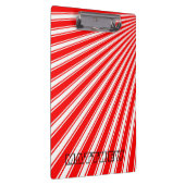 Red Color Stripe Funky Patroon Klembord (Rechts)