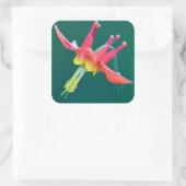 Red Columbine Vierkante Sticker (Tas)