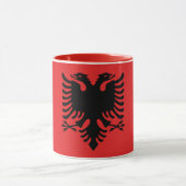 Red Combo Mug with flag of Albania Mok (Midden)