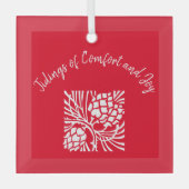 Red Comfort en Joy Glas Ornament (Voorkant)