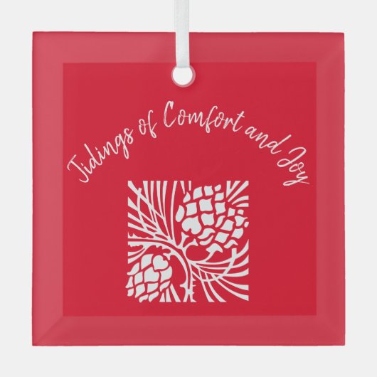 Red Comfort en Joy Glas Ornament (Voorkant)