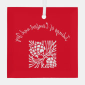 Red Comfort en Joy Glas Ornament (Achterkant)