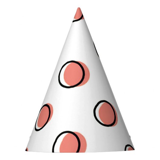 Red Comic Stippen Party Pet Feesthoedjes (Voorkant)