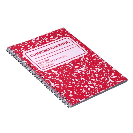 Red Composition Notitieboek Journal (Rechterzijde)