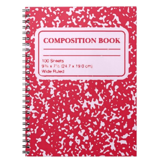 Red Composition Notitieboek Journal (Voorkant)