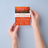 Red Concert Crowd, Party Event Planner Adverteren Flyer (Hand)