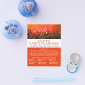 Red Concert Crowd, Party Event Planner Adverteren Flyer (Enkel)