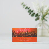 Red Concert Crowd, Party Event Planner Visitekaartje (Staand voorkant)