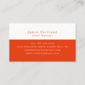 Red Concert Crowd, Party Event Planner Visitekaartje (Achterkant)