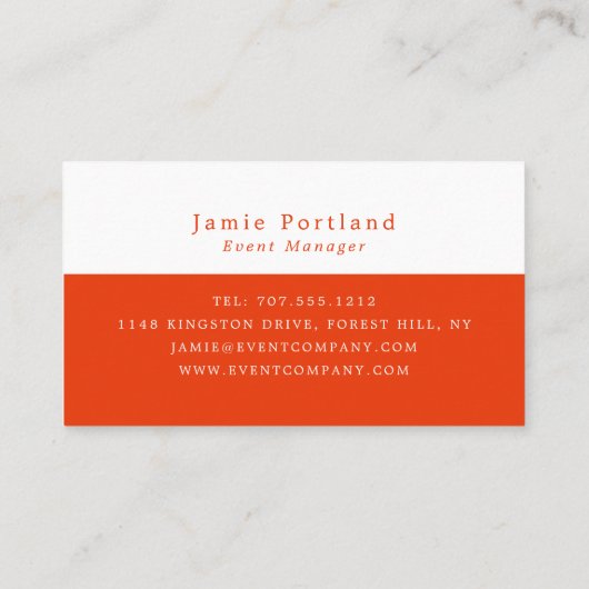 Red Concert Crowd, Party Event Planner Visitekaartje (Achterkant)