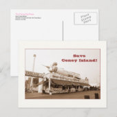 Red Coney Island! (sepia) Briefkaart (Voorkant / Achterkant)