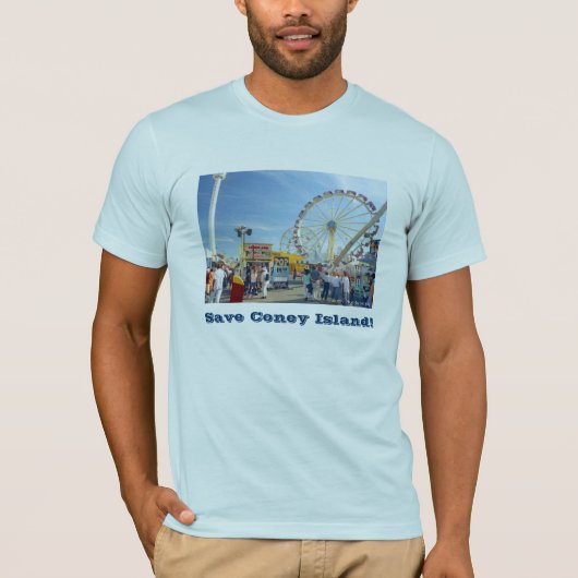 Red Coney Island! T-shirt voor volwassenen (Voorkant)