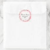 Red Confetti Bachelorette Party - Square Sticker (Tas)
