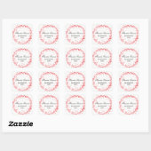 Red Confetti Bachelorette Party - Square Sticker (Vel)