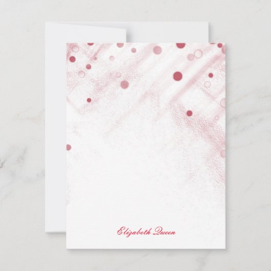 Red Confetti Glitter Stippen Invitation Stationery Kaart (Voorkant)