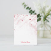 Red Confetti Glitter Stippen Invitation Stationery Kaart (Staand voorkant)