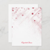 Red Confetti Glitter Stippen Invitation Stationery Kaart (Voorkant / Achterkant)