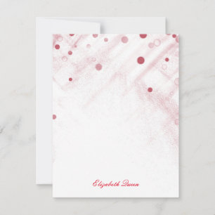 Red Confetti Glitter Stippen Invitation Stationery Kaart