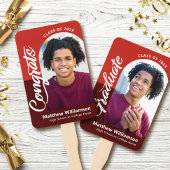 Red Congrats Afstudeerder 2 Foto's Arch Bold Scrip Handwaaier