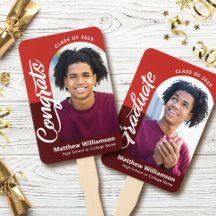 Red Congrats Afstudeerder 2 Foto's Arch Bold Scrip