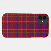 Red controleerde tartan met porranen, Case-Mate iPhone case (Achterkant (horizontaal))