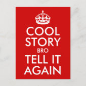 Red Cool Story Bro Vertel het nog eens Briefkaart (Voorkant)