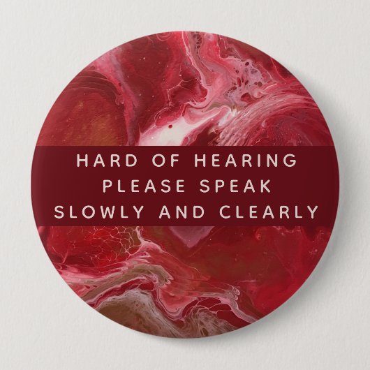 Red Copper White, Abstract, hard, 4-inch Ronde Button 4,0 Cm (Voorkant)