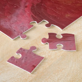 Red Copper White Abstract Legpuzzel (Zijkant)