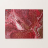 Red Copper White Abstract Legpuzzel (Horizontaal)