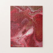 Red Copper White Abstract Legpuzzel (Verticaal)