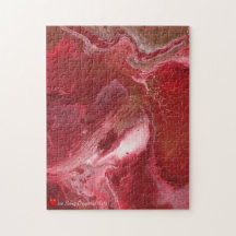 Red Copper White Abstract