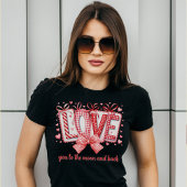 Red Coquette Bow and Love Letters Valentines Day Tri-Blend Shirt