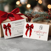 Red Coquette Bow Christmas logo gift certificate