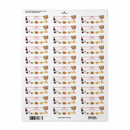 Red Coquette Bow That's Amore Etiket (Full Sheet)