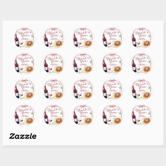 Red Coquette Bow That's Amore Ronde Sticker (Vel)