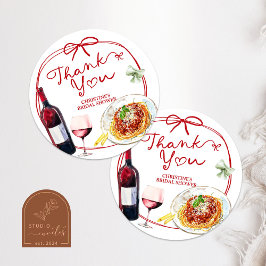 Red Coquette Bow That's Amore Ronde Sticker