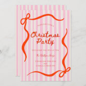 Red coquette Whimsical Hand Drawn Christmas  Kaart (Voorkant / Achterkant)