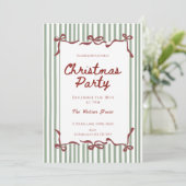 Red coquette Whimsical Hand Drawn Christmas  Kaart (Staand voorkant)