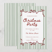 Red coquette Whimsical Hand Drawn Christmas  Kaart (Voorkant / Achterkant)