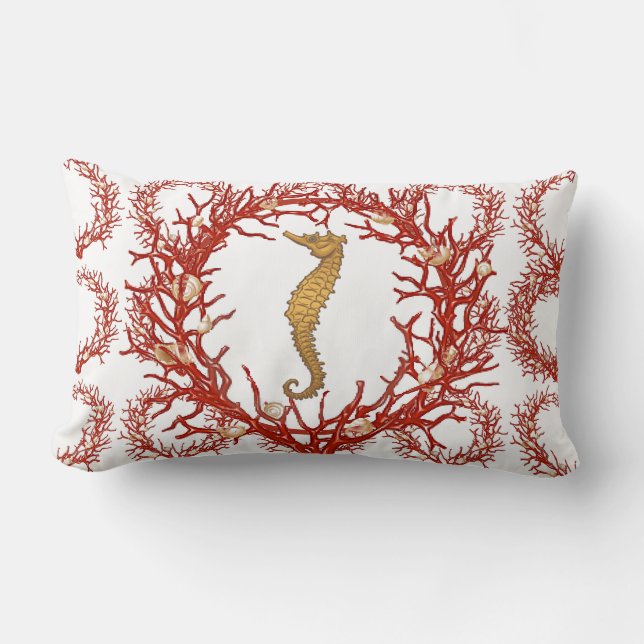 Red Coral American MoJo Pillow Kussen (Voorkant)