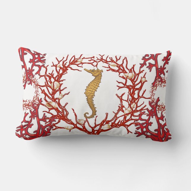 Red Coral American MoJo Pillow Kussen (Voorkant)