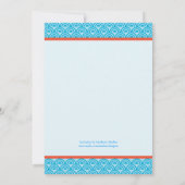 Red Coral Bridal Shower Kaart (Achterkant)