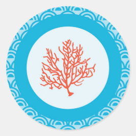 Red Coral Envelope Seal Sticker